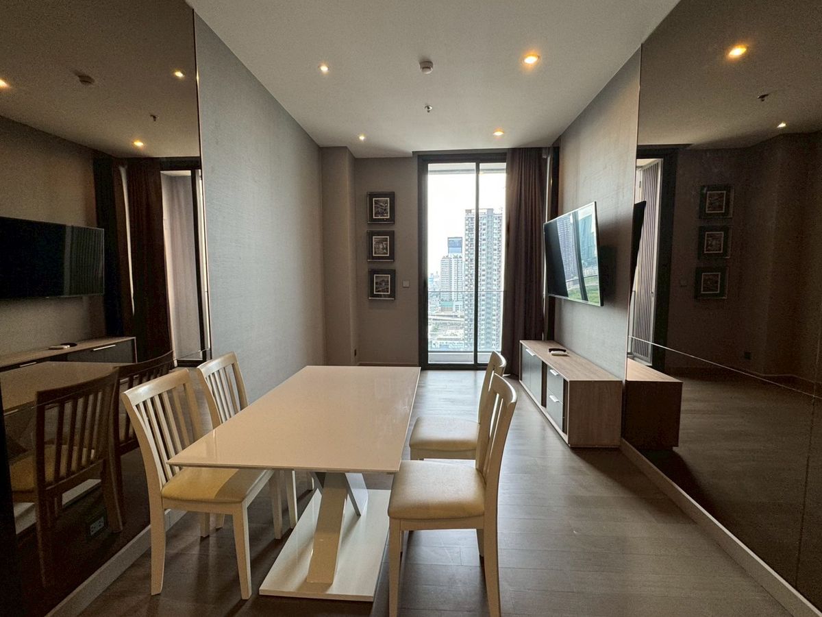 FOR RENT 2 BEDROOM 2 BATHROOM 77 SQ.M FULLY FURNISHED, Close to MRT Phetchaburi Station