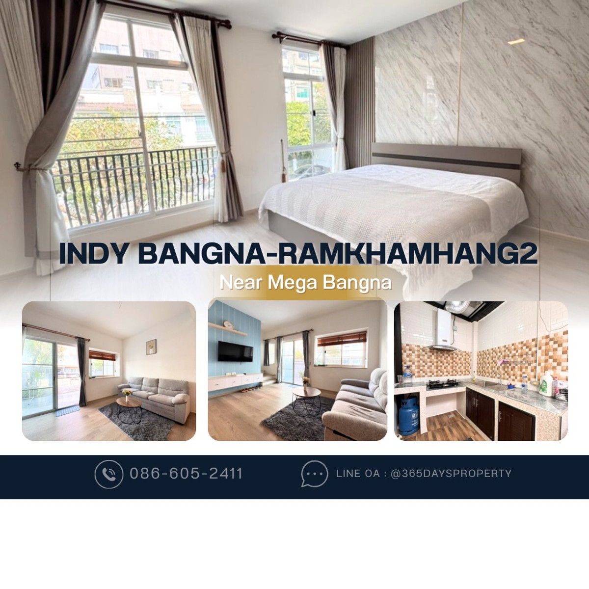 💥ForRent💥Indy Bangna-Ramkhamhang 2 🏡 Near Mega Bangna‼️ Ready to move in ‼️ Fully Furnished ✨ 💥ForRent💥Indy Bangna-Ramkhamhang 2 🏡 Near Mega Bangna‼️ Ready to move in ‼️ Fully Furnished ✨