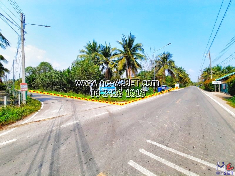 ขายที่ดินเปล่า ย่าน ทางหลวงชนบท3046 ซอยเจริญชัย คลองเขิน อำเภอเมือง สมุทรสงคราม : ใกล้บ้านสวนมะพร้าวอ่อนรีสอร์ท : 1-3-52.2 ไร่ : CODE NN-91387