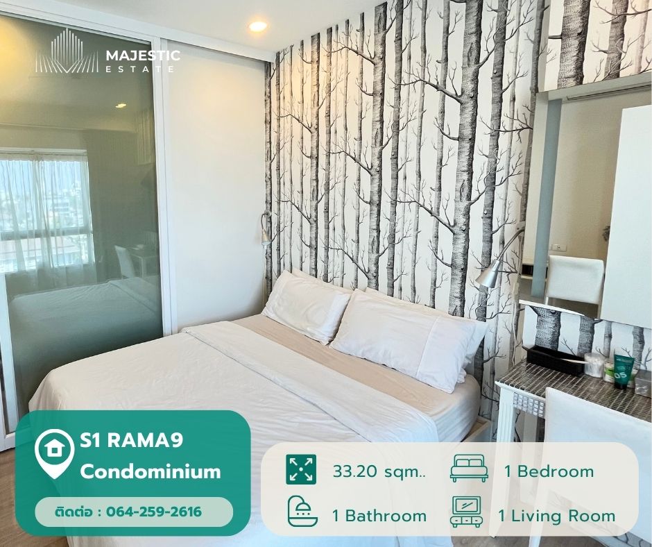 ขาย คอนโด เอสวัน พระราม9 วิวเมือง แต่งครบ พร้อมอยู่ For Sale S1 Rama9 Condo Fully Furnished ขาย คอนโด เอสวัน พระราม9 วิวเมือง แต่งครบ พร้อมอยู่ For Sale S1 Rama9 Condo Fully Furnished
