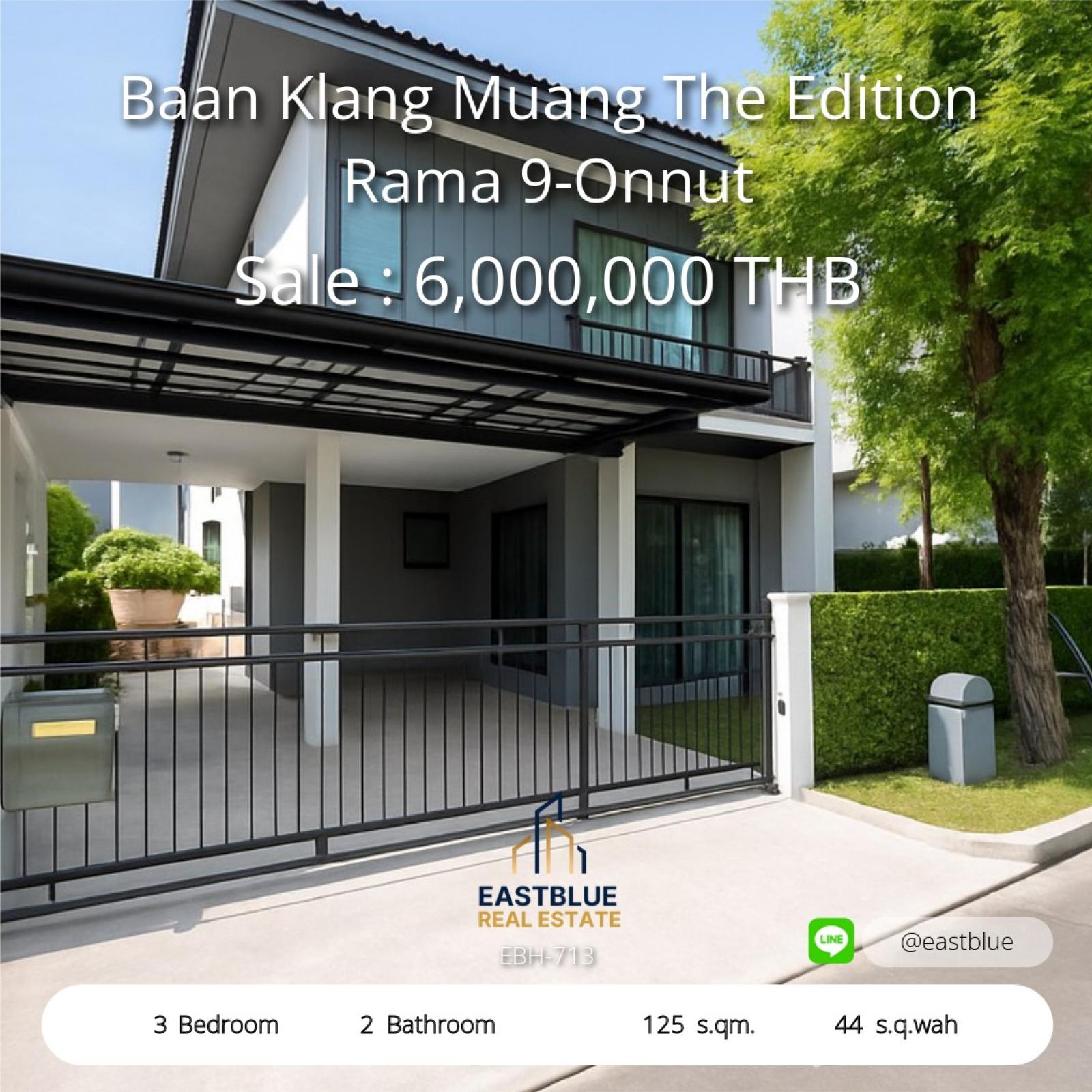 Modern 3-Bed Home in Prime Suanluang – Ready to Move In!  
Spacious House with Land in Rama 9-Onnut – Rent or Buy Today! 0642748883
