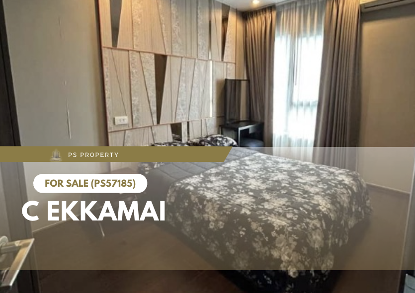 Urgent sale 📍 C Ekkamai 📍 Built-in furniture, beautifully decorated, complete electrical appliances, near BTS Ekkamai (PS57185)