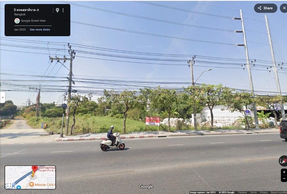 Land for rent, beautiful plot, next to the Sukhaphiban Road 5, good location – รูปที่ 3
