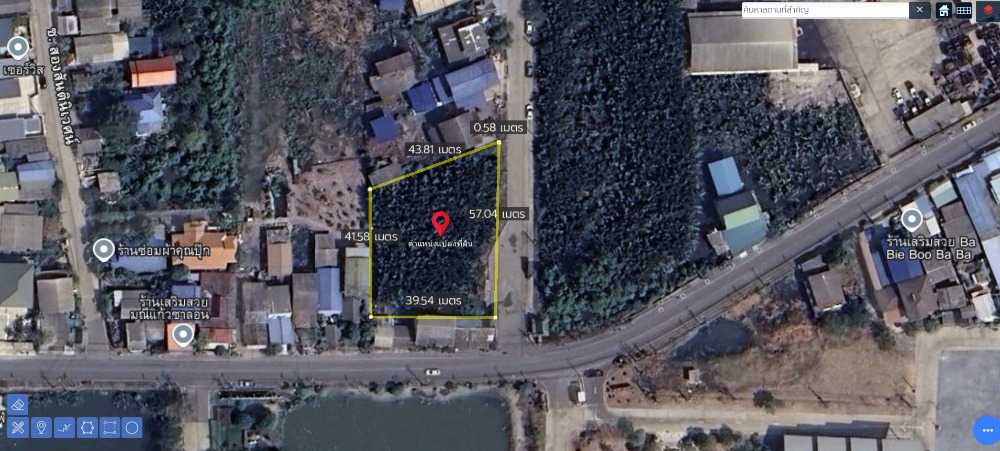 Land for sale 1 rai 91 square wah, lightning, lightning, opposite Phra Samut Chedi, beautiful location – รูปที่ 2