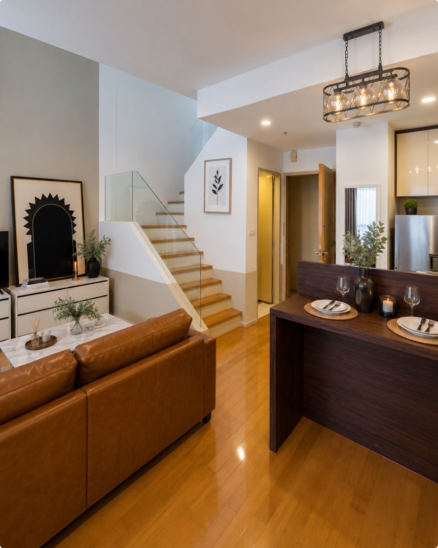 ขาย/เช่าคอนโดวิลล่าราชเทวี​ Villa  ratchathewi​ 76 SQM​ duplex​ ชั้น​ 43