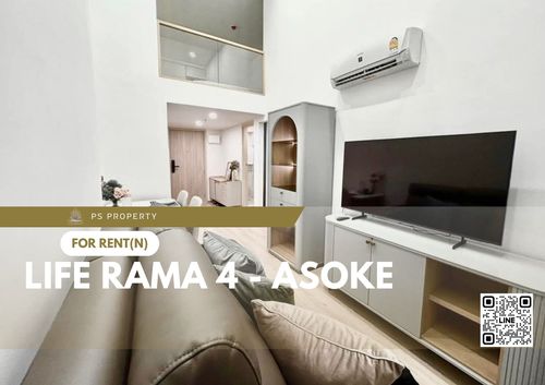 ให้เช่า 📍 Life Rama 4 - Asoke 📍 ใกล้ MRT ศูนย์สิริกิติ์ เฟอร์นิเจอร์ และ เครื่องใช้ไฟฟ้าครบ 