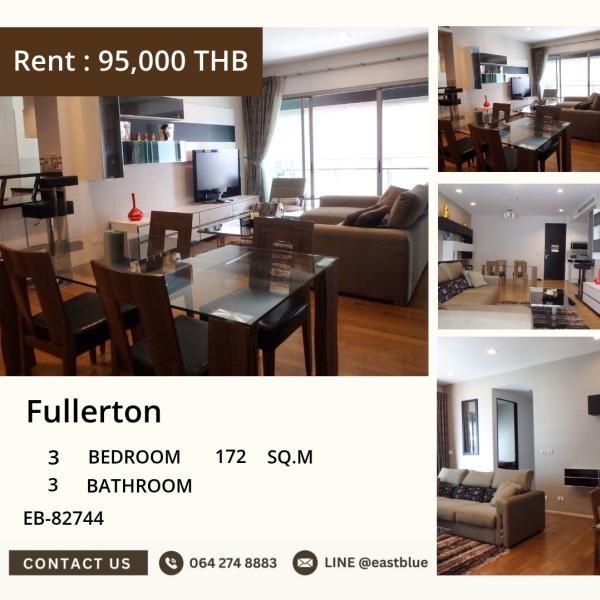 02/10/2026, ให้เช่าคอนโด Fullerton ห้อง 3 นอน 172 ตร.ม. ใกล้ BTS ทองหล่อ 🏙️ 0642748883