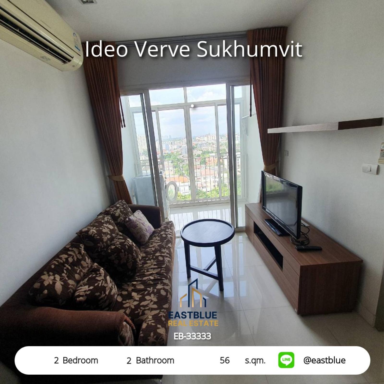 Ideo Verve Sukhumvit, 2 bed, 28000 per month