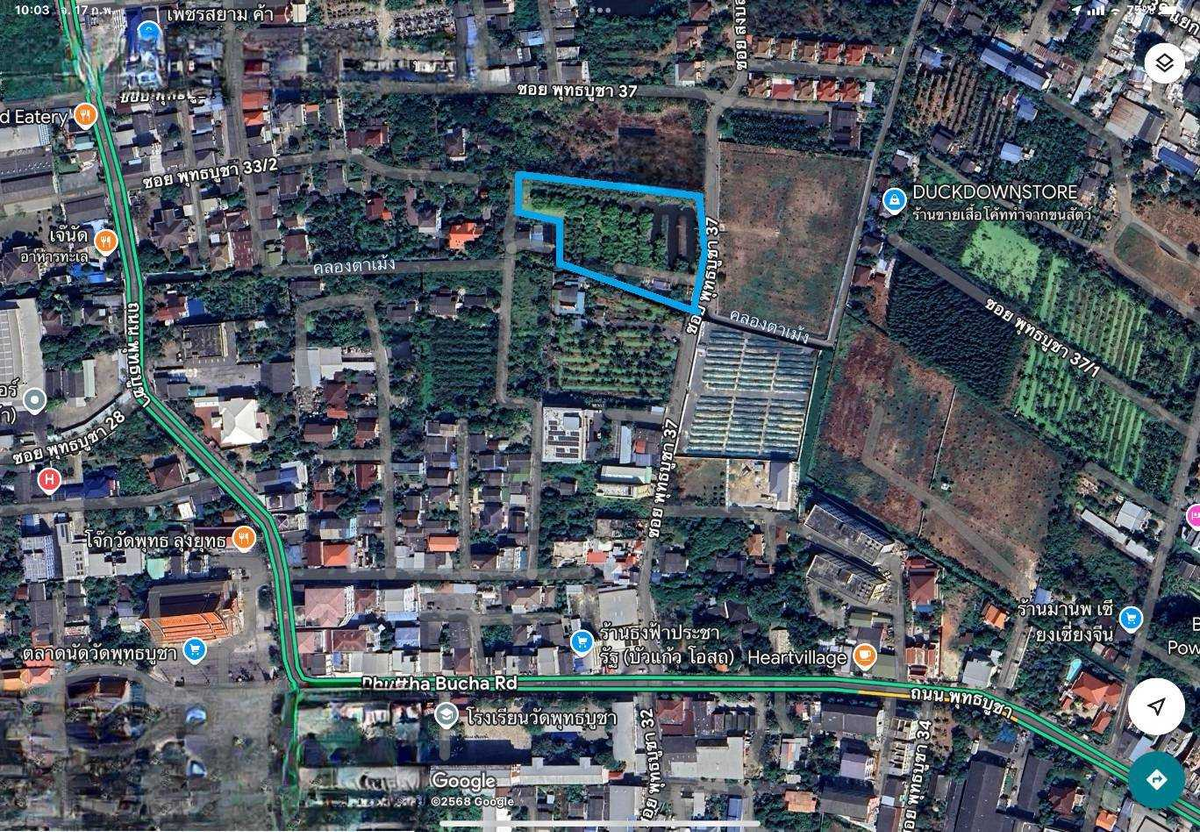 Land for sale 4 rai, Soi Phuttha Bucha 37, potential location, near King Mongkut, Thonburi Land for sale 4 rai, Soi Phuttha Bucha 37, potential location, near King Mongkut, Thonburi