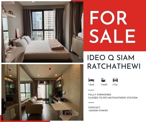 IDEO Q SIAM RATCHATHEWI ขายด่วน! 💥 1 bedroom 29 sqm. ใกล้ BTS ราชเทวี เพียง 5.39 ลบ. 