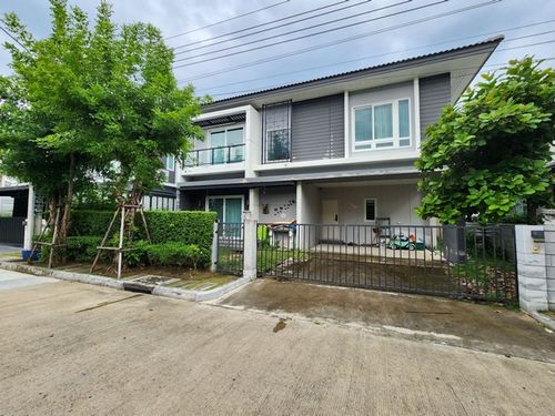 House for sale, The City, Bang Yai 52.7 sq.w., 4 bedrooms. There is a bedroom on the ground floor. Near Central West Group, MRT Purple Line, Bang Phai Canal