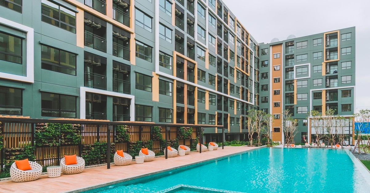 Urgent sale ICONDO Sukhumvit77 Phase 1, 28.7 sqm. Floor 2, free pool view