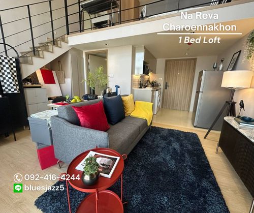 ขาย ณ รีวา เจริญนคร 1Bed Loft 30+12ตรม ห้องใหม่ มือหนึ่ง ฟรีค่าโอน ค่าส่วนกลาง เงินกองทุน คอนโดเจริญนคร วิวแม่น้ำเจ้าพระยา ใกล้ BTS กรุงธนบุรี ICONSIAM