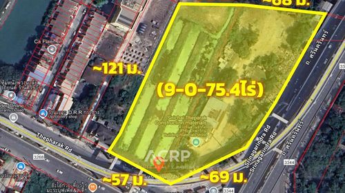 Land for sale, high potential Next to Thepharak Road Near Si Thepha Station - Golden Opportunities for Investors