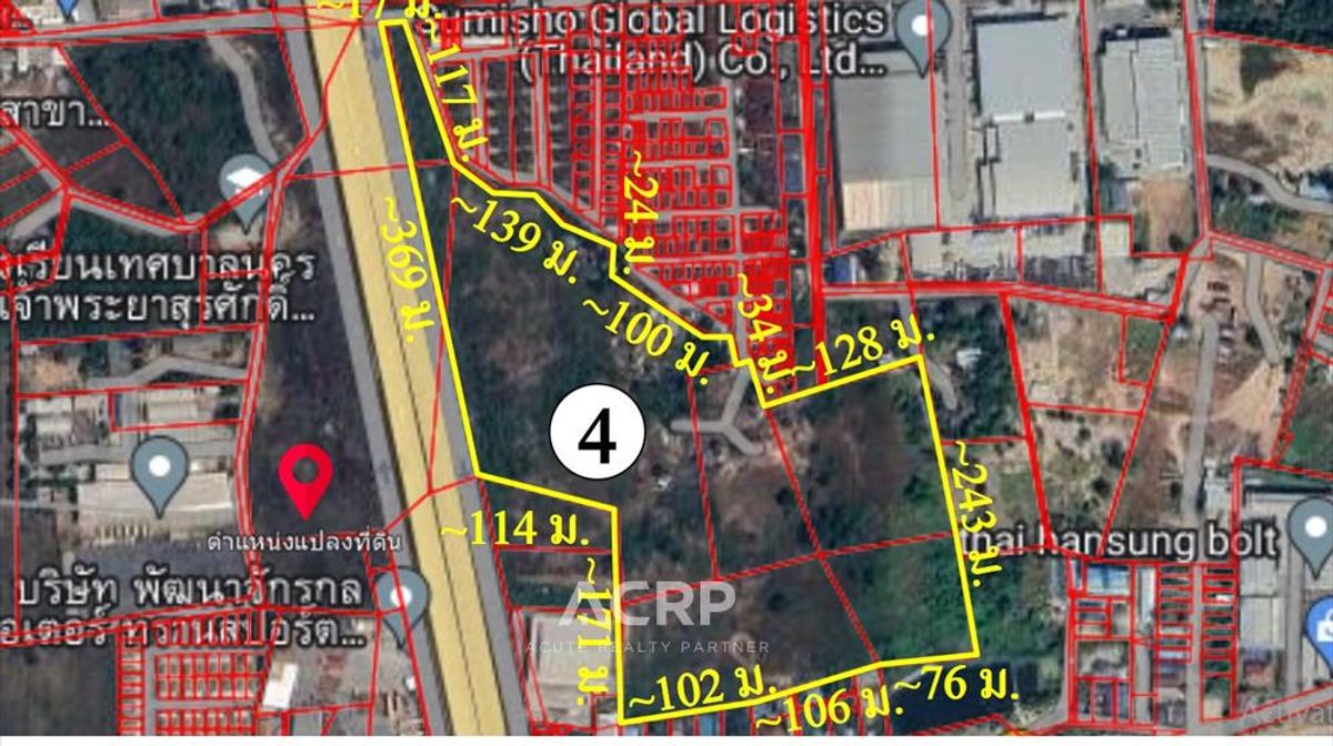 ขายที่ดินติดถนนเลียบมอเตอร์เวย์ ใกล้นิคมแหลมฉบัง ผังสีส้ม ทำเลศักยภาพสูง ราคาพิเศษ