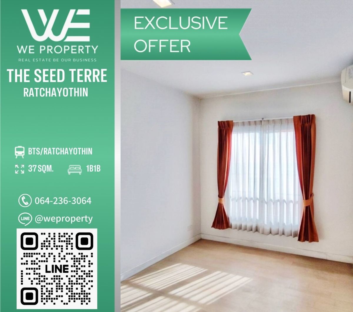 Beautiful room, full of good. ⭐The Seed Terre Ratchayothin Beautiful room, full of good. ⭐The Seed Terre Ratchayothin