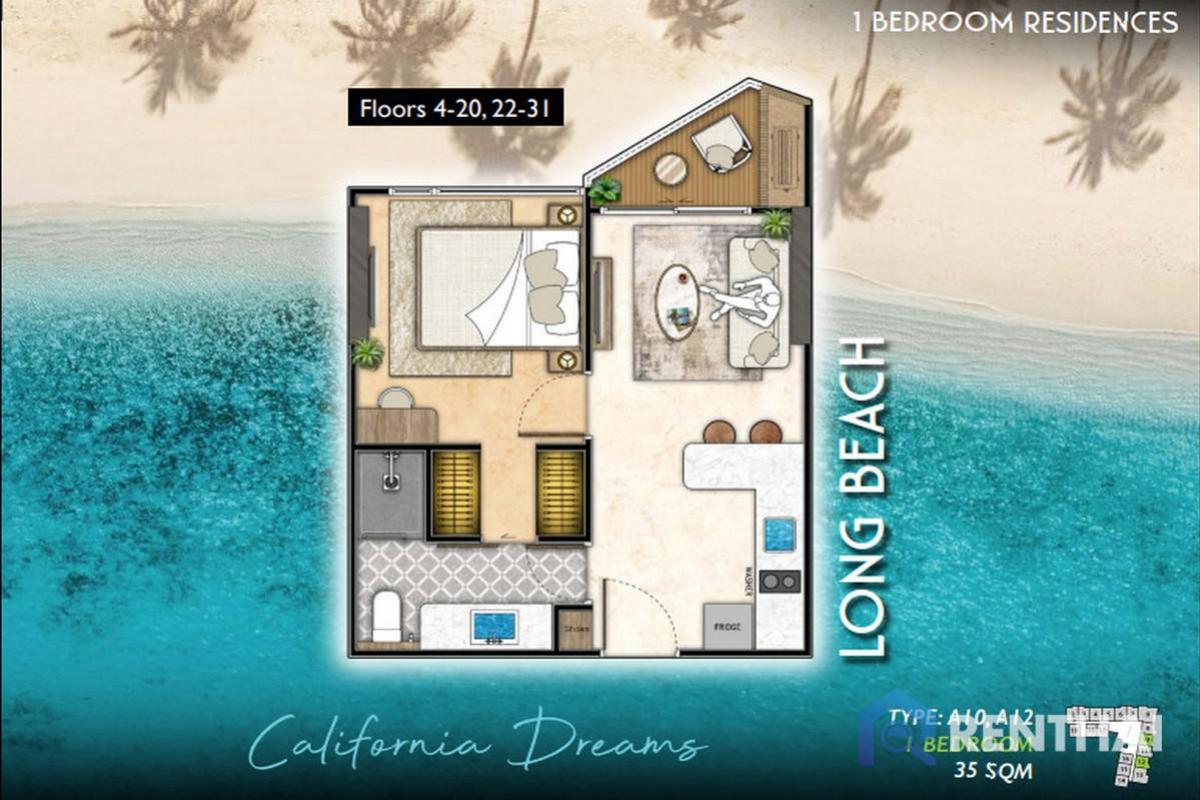 Presale Luxury condominium The Riviera Santa Monica 1 bedroom 35 sqm Presale Luxury condominium The Riviera Santa Monica 1 bedroom 35 sqm