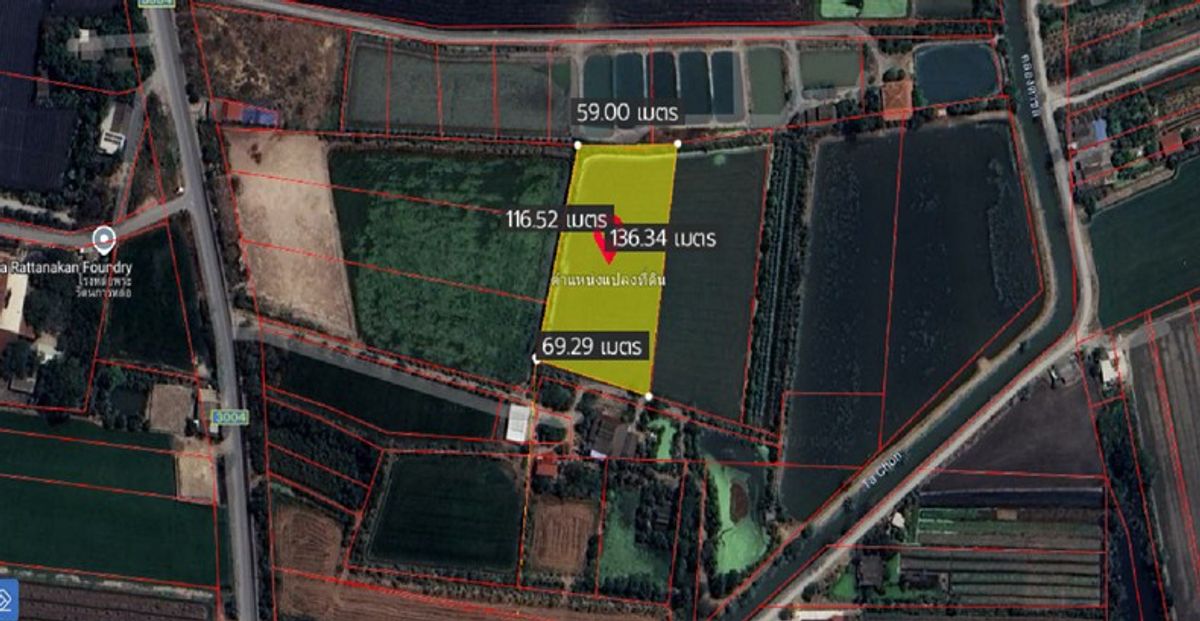 Beautiful land for sale, cheap price, 5 rai of land on the public road 3004 Nakhon Pathom Rural Road, only 180 meters, Bang Lane, Nakhon Pathom Beautiful land for sale, cheap price, 5 rai of land on the public road 3004 Nakhon Pathom Rural Road, only 180 meters, Bang Lane, Nakhon Pathom