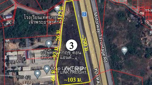 ขายที่ดินติดถนนเลียบมอเตอร์เวย์ ใกล้นิคมแหลมฉบัง ผังสีส้ม ทำเลศักยภาพสูง ราคาพิเศษ