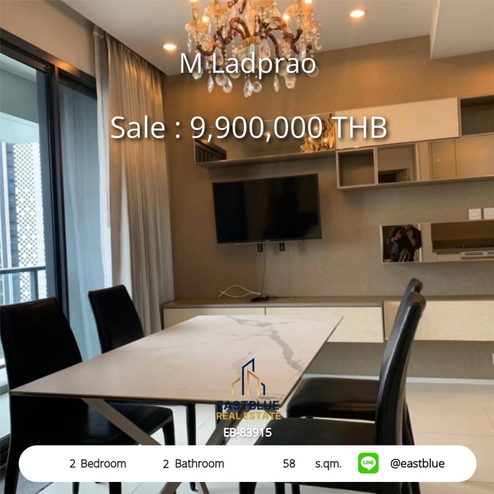 M Ladprao condo 2 bedroom 58 sqm, ready to move in!
Shock promo price that hits the spot EB-83915, hurry and book now! 0642748883 M Ladprao condo 2 bedroom 58 sqm, ready to move in!
Shock promo price that hits the spot EB-83915, hurry and book now! 0642748883