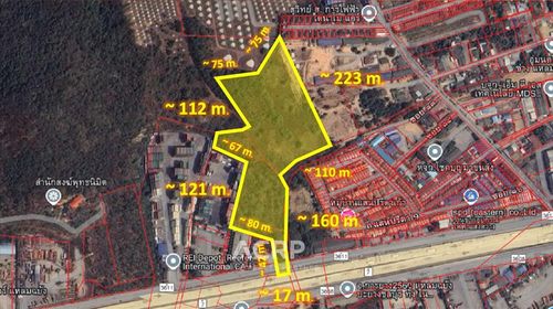 ขายที่ดินติดถนนทางหลวง 3611 ศรีราชา ชลบุรี ใกล้ท่าเรือแหลมฉบัง 25-0-2 ไร่