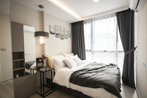Selling vtara36 1 bedroom, 4th floor, Building C, beautiful decoration room, proportion of refrigerators, microwaves, TV washing machines Balcony Furniture+electricity, near BTS Thonglor  