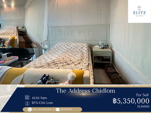 ✨ Buy now The Address Chidlom, the high rise condo is lower than the most appraised price. 💯 Relax with the green space around the building ✔