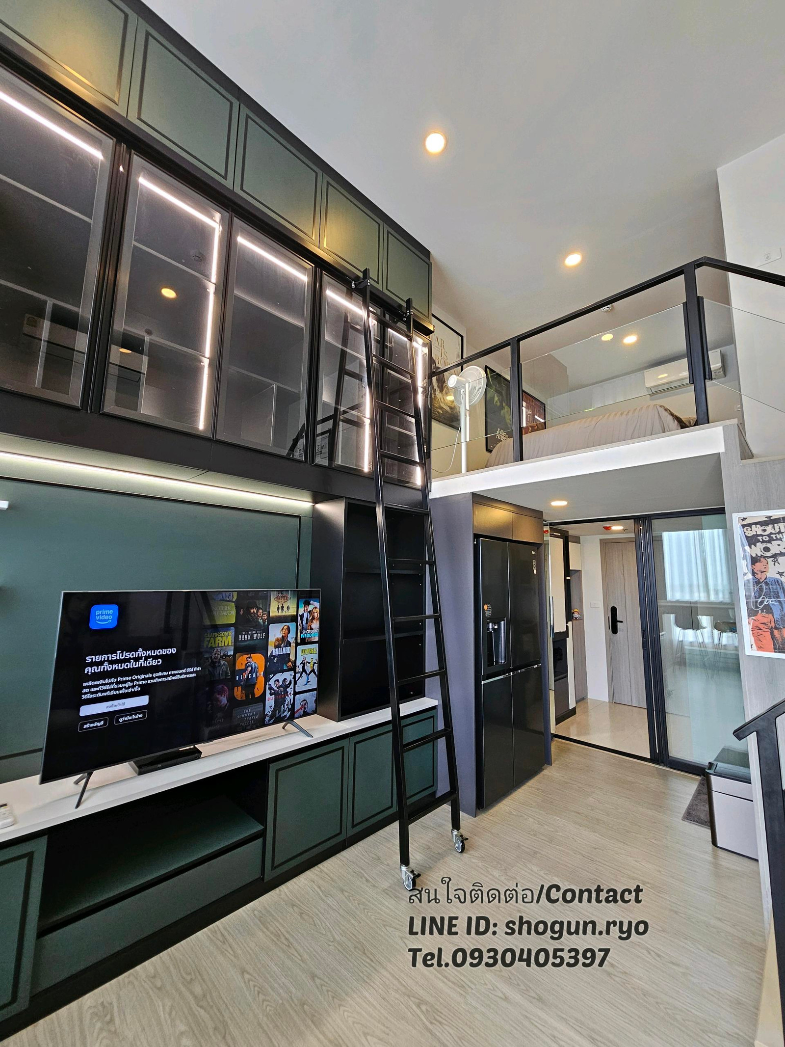 🚝 [For rent] Duplex 2 floors, Spacious 39 sqm, well-decorated📍 Origin Plug & Play Ramkhamhaeng Triple Station (near MRT Lam Sali Intersection & The Mall Bang Kapi) 