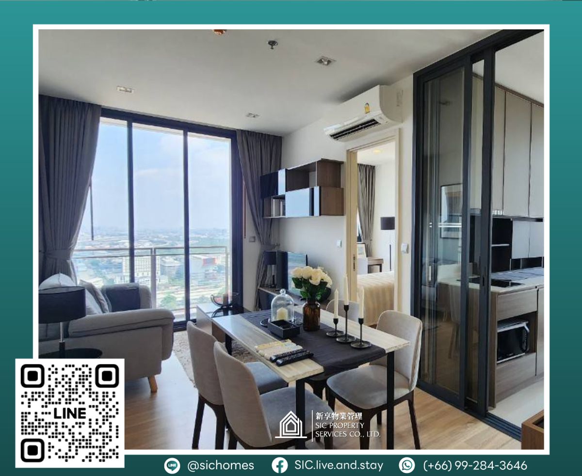For rent ✨ The LINE Pahon-Padipat ✨2 bedrooms, size 52.66 sq m, near amenities and BTS Saphan Khwai 🚅