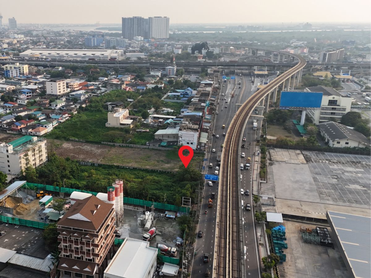Land for Sale, Brown Zone, Sukhumvit Samrong Road (Outbound) 1 Minute to Kanchanaphisek Ring Road and Erawan Museum