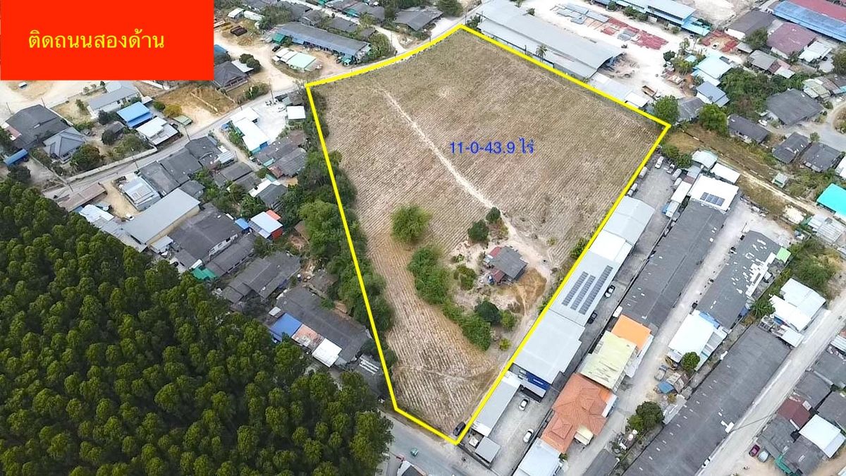 Land for sale at Rayong 11-0-43.9 Rai, Huai Pong Subdistrict, Mueang Rayong District, near Industrial Estate Near RIL Industrial Estate Land for sale at Rayong 11-0-43.9 Rai, Huai Pong Subdistrict, Mueang Rayong District, near Industrial Estate Near RIL Industrial Estate