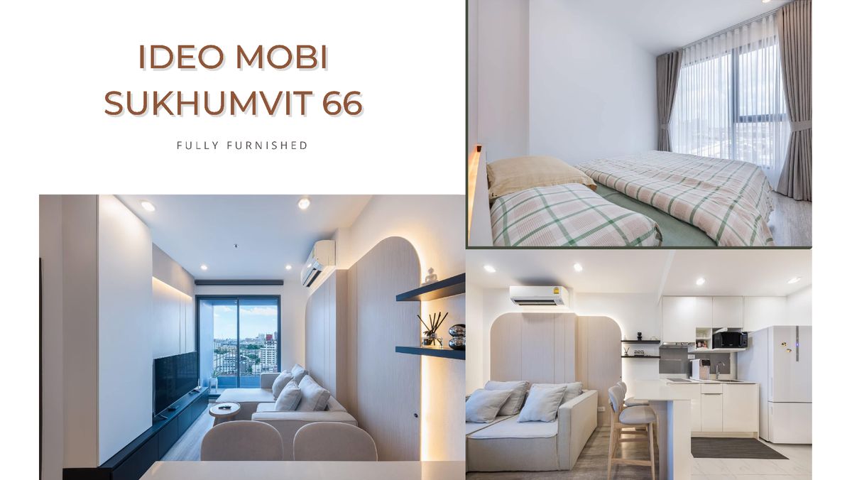 ให้เช่าคอนโด Ideo Mobi Sukhumvit 66 เฟอร์นิเจอร์ครบ พร้อมเข้าอยู่ ให้เช่าคอนโด Ideo Mobi Sukhumvit 66 เฟอร์นิเจอร์ครบ พร้อมเข้าอยู่