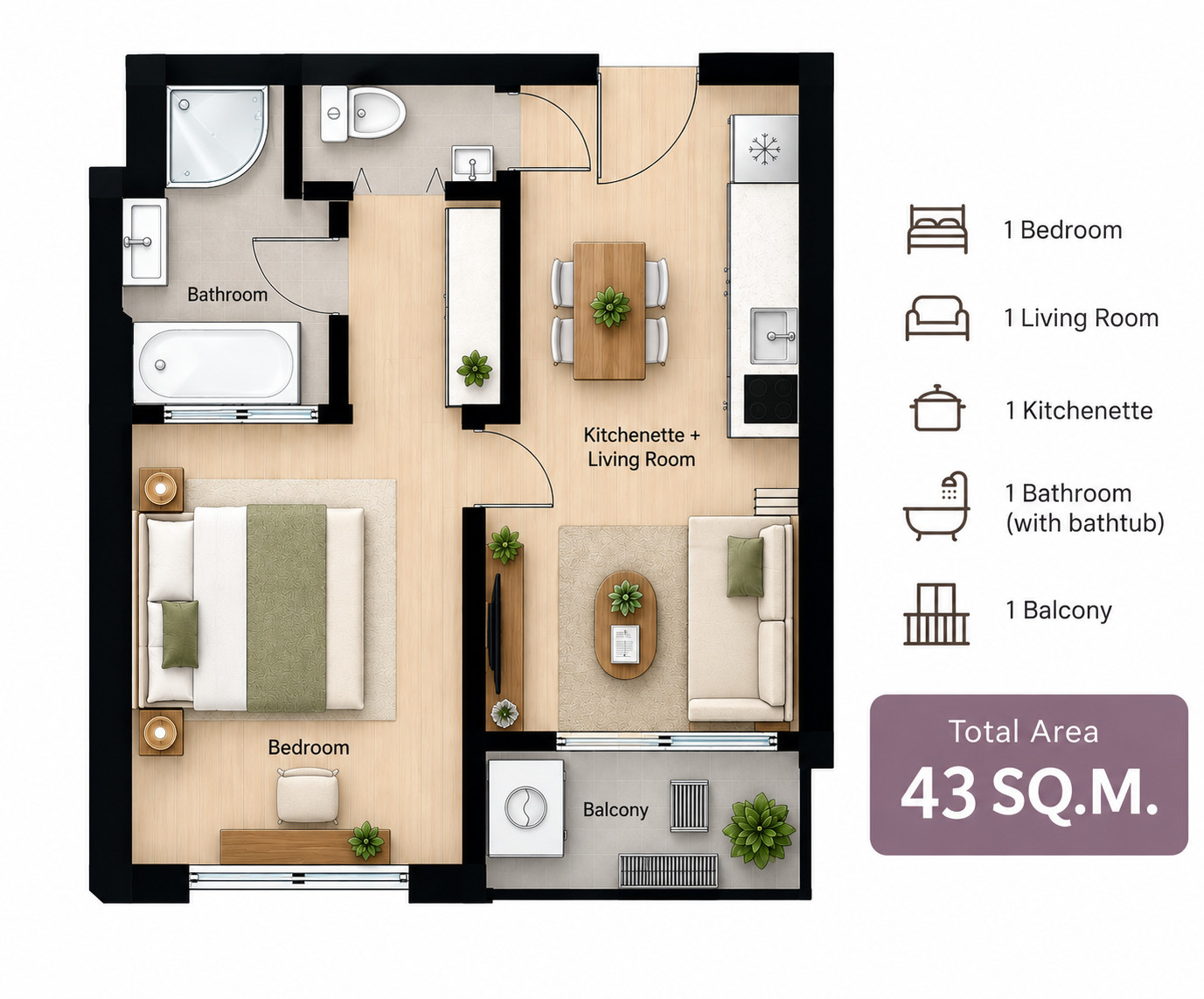 🌿 The Nest Ploenchit | Newly Renovated 1BR in Prime CBD — Move-in Ready – รูปที่ 3