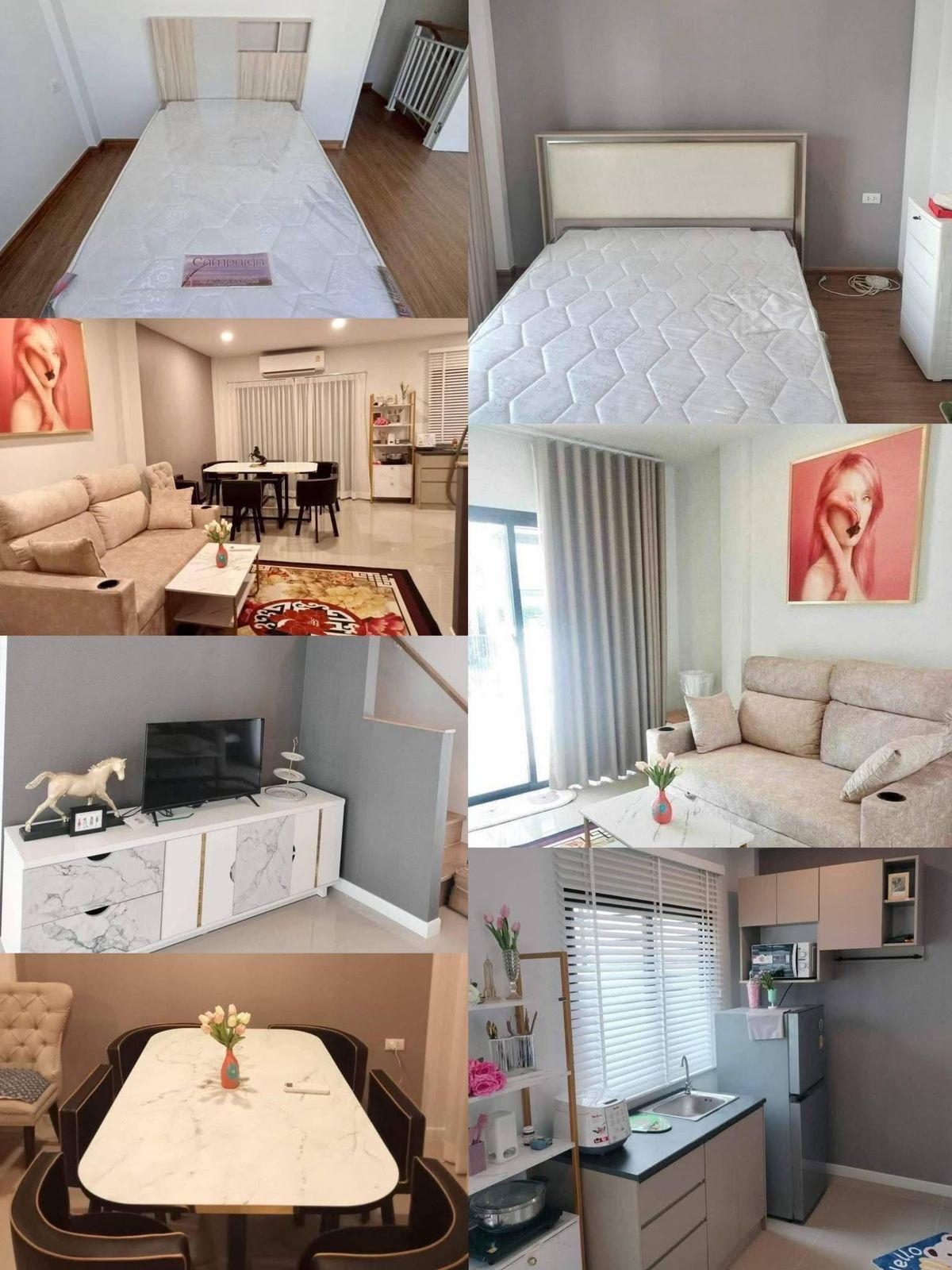 3-story townhome for rent Lumpini Town Place Project Sukhumvit-Srinakarin Air conditioning, complete furniture There are 3 bedrooms, 4 bathrooms, 1 office room. Rental price 39,000 baht – รูปที่ 2