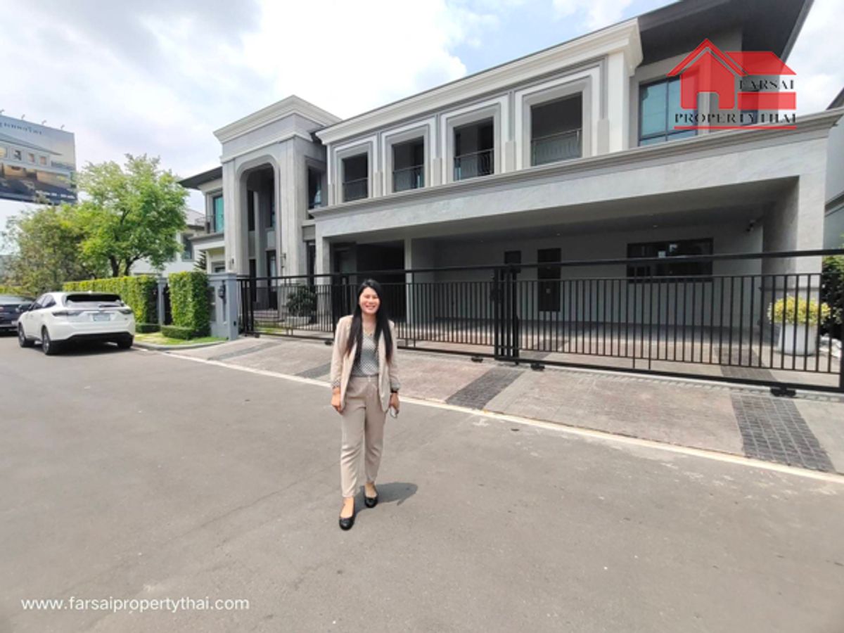 Luxury 2 -storey mansion house for sale, area 153 sq.w., living area 604 sq.mons, 5 bedrooms, 6 bathrooms, Rama 9 - Krungthep Kreetha, selling price 75 million baht