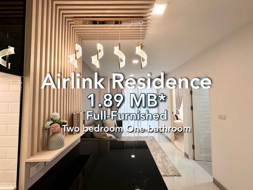 Airlink Residence รีโนเวทใหม่ ราคาไม่ถึง 2 𝙈𝘽* สองห้องนอนทิศเหนือ อยู่แล้วเย็นสบาย❄️ ห้องกว้างงง ไม่ติดใคร #ใกล้บันไดหนีไฟ 🫣