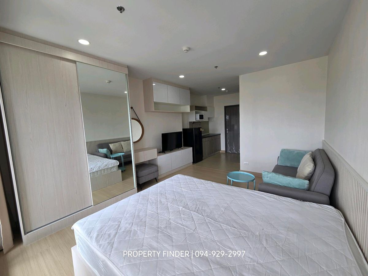 Condo for rent, Supalai Vernda, Sukhumvit 117, beautiful room, 29 sqm. Watch the room. 👉Line: @pfbkk