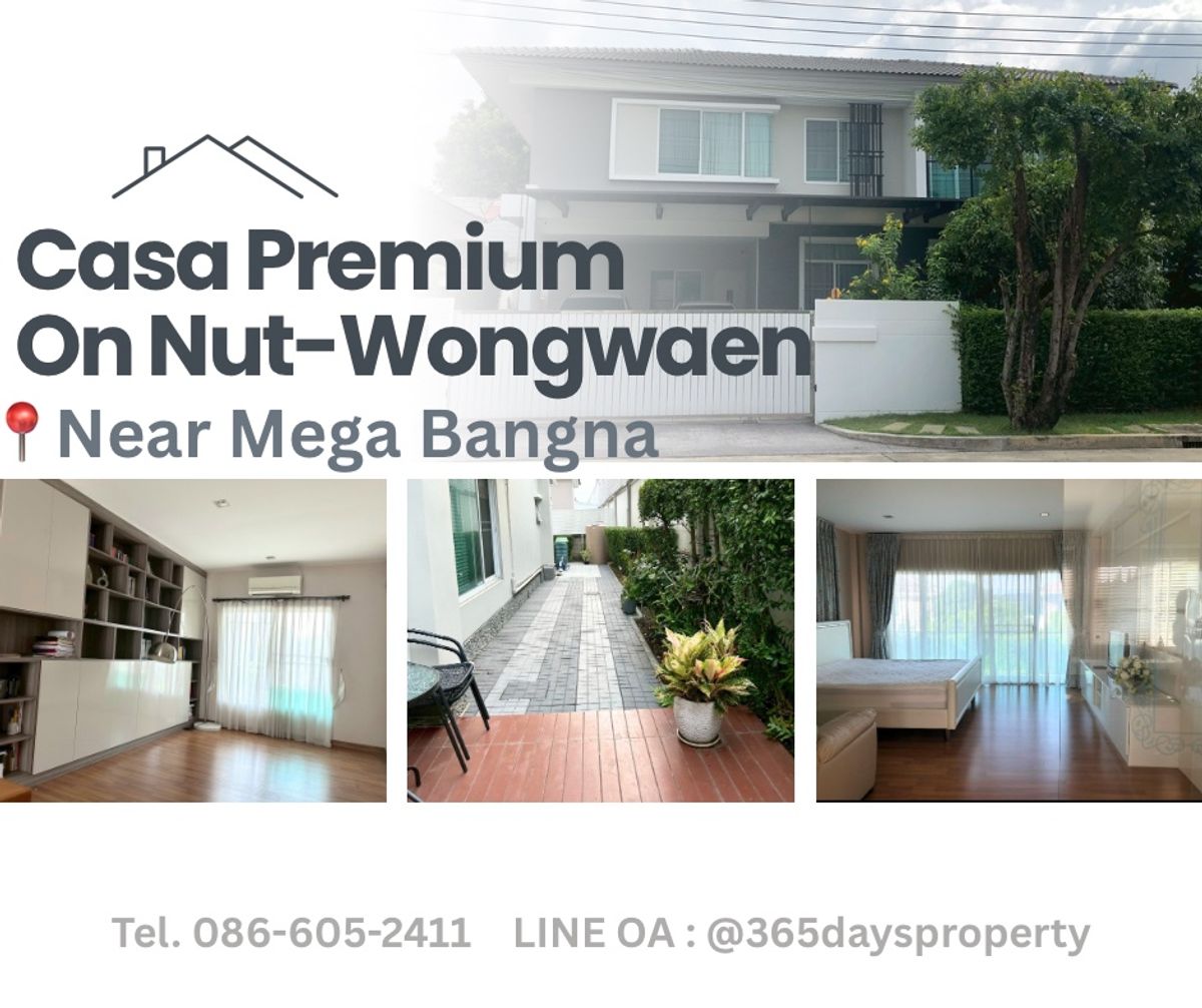 💥Forrent💥4BED • Casa Premium on Nut-Wongwaen🏡 Near Mega Bangna‼ ️ Ready to Move in‼ ️