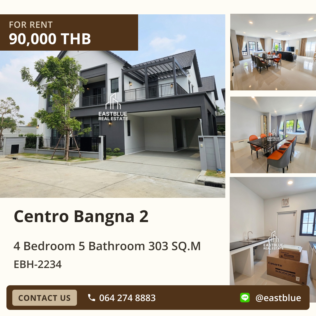 For Rent: Centro Bangna 2 4 Bed 303 sqm 90,000 THB/month