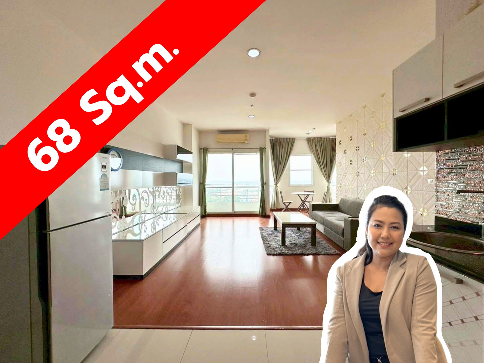 ให้เช่า คอนโด The Four Wings Residence | 1 ห้องนอน 68 ตร.ม. REF. F115906