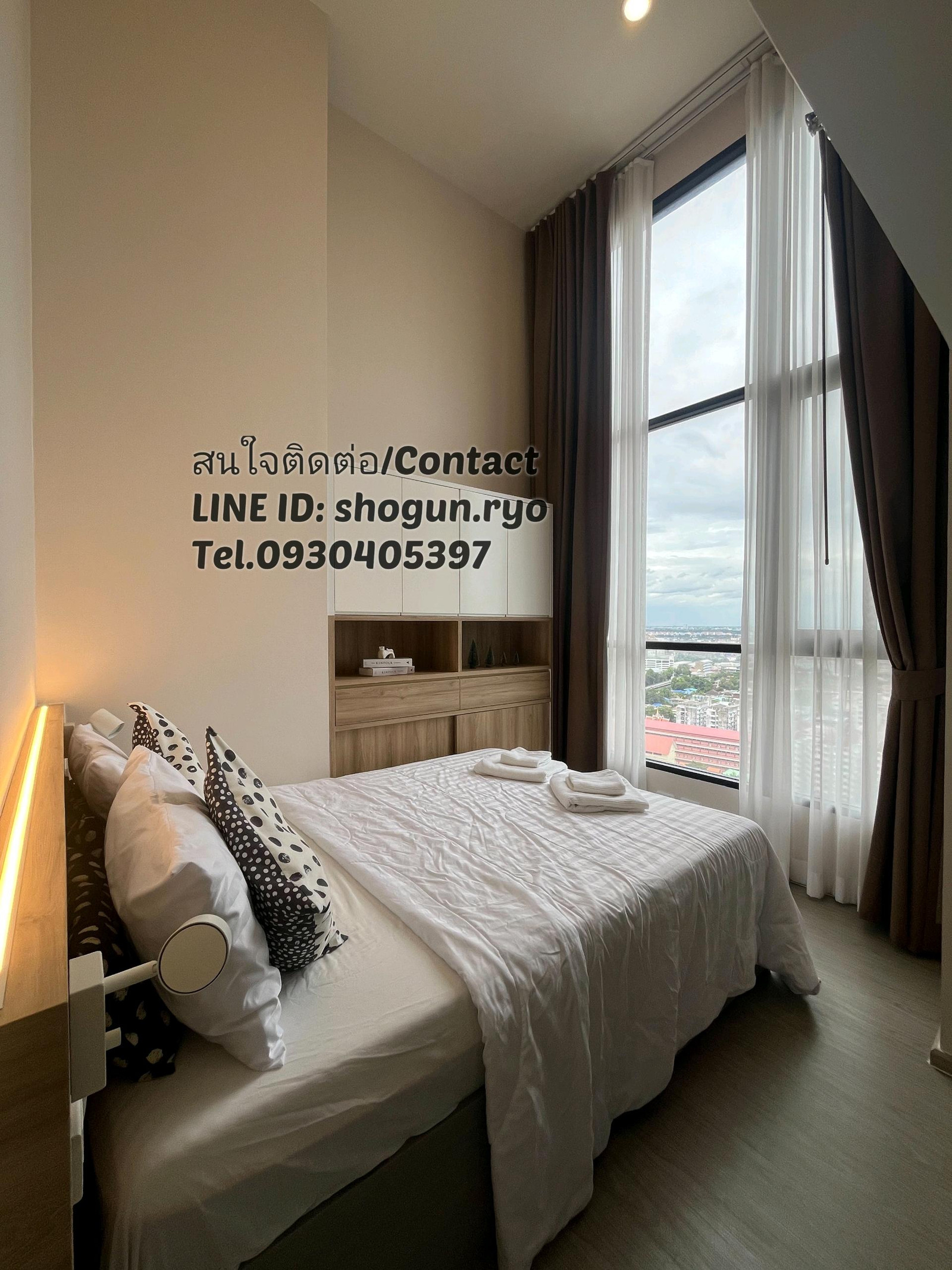 💥DUPLEX 2bed, 45 sqm, free WiFi Origin Plug and Play Ramkhamhaeng Triple Station, corner room, ready to move.