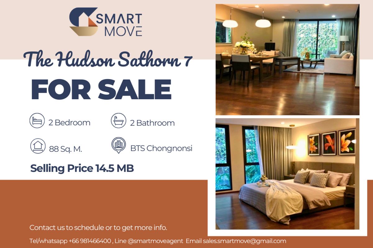 🔥Sale with tenant!! Code C20230208101.......The Hudson Sathorn 7, 2 bedroom, 2 bathroom, furnished, Special Deal!! 💥 🔥Sale with tenant!! Code C20230208101.......The Hudson Sathorn 7, 2 bedroom, 2 bathroom, furnished, Special Deal!! 💥