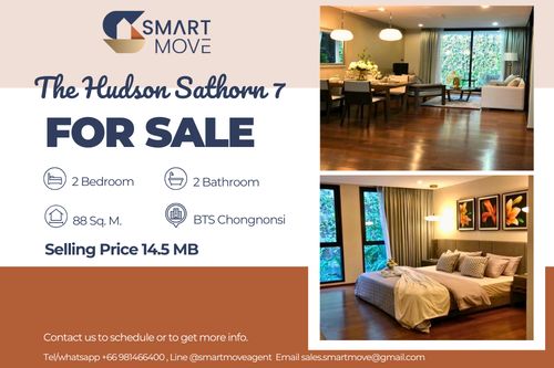 🔥ขายพร้อมผู้เข่า!! Code C20230208101.......The Hudson Sathorn 7, 2 ห้องนอน, 2 ห้องน้ำ, แต่งครบ, ราคาพิเศษ!! 💥