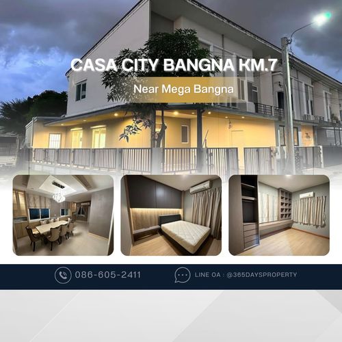 💥ForRent💥3 Bed • Casa City Bangna KM.7 🏡 Near Mega Bangna only 10 mins ‼️ Ready to move in ‼️