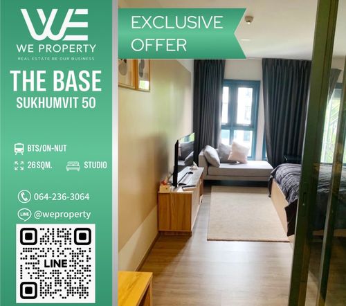 ห้องสวยเฟอร์ฯครบ ราคาดีที่สุด!!⭐The Base Sukhumvit 50 (เดอะ เบส สุขุมวิท 50)
