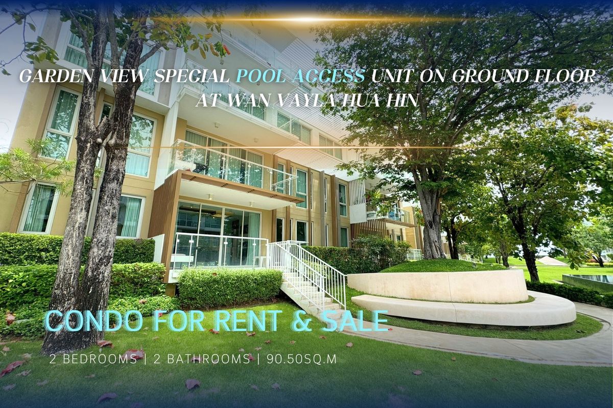 🔼AccomA🔽 🏖️ Pool Access Ground Floor Condo in Hua Hin – Ready to Move In (AA18468)