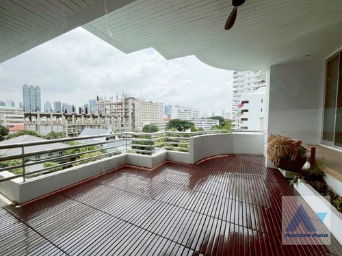 🔼 AccomA 🔽 Big Balcony 4 Bedrooms Apartment for Rent in Sathorn, Bangkok near BTS Chong Nonsi at Private Low-Rise Residence Only 7 Units in Project (AA44284)