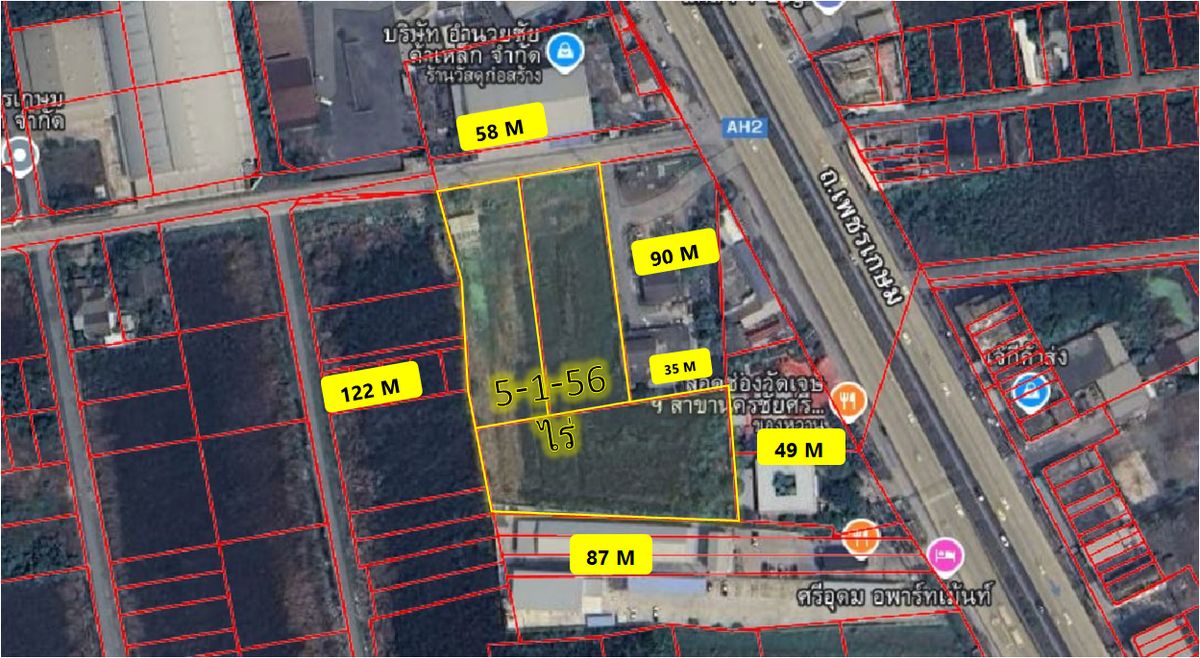 Land for Sale 5 Rai 1 Ngan 56 Sq.wah, Near Lotus Nakhon Chai Si Land for Sale 5 Rai 1 Ngan 56 Sq.wah, Near Lotus Nakhon Chai Si