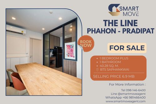 ⚡️⚡️ For Sale !! ⚡️⚡️Code C20240300239.......The Line Phahon - Pradipat, 1 bedroom Plus, 1 bathroom, furnished, high floor 23++, Special Deal!!📢📢