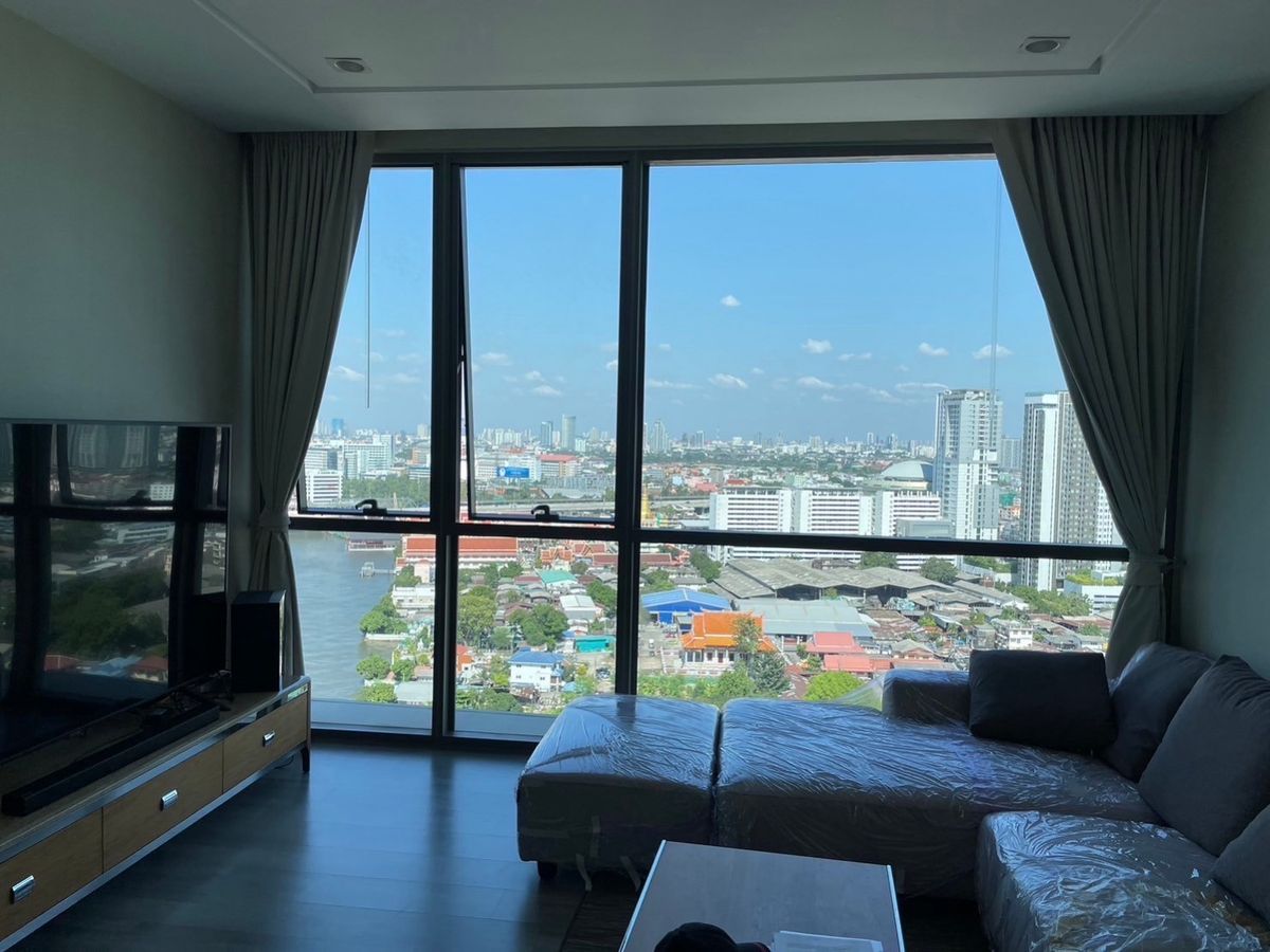 Rent a corner room, large room, 2 bedrooms, 94.5 sqm. View of the river, nearly 180 degrees, full of new rooms, cool breeze rooms Ready – รูปที่ 3